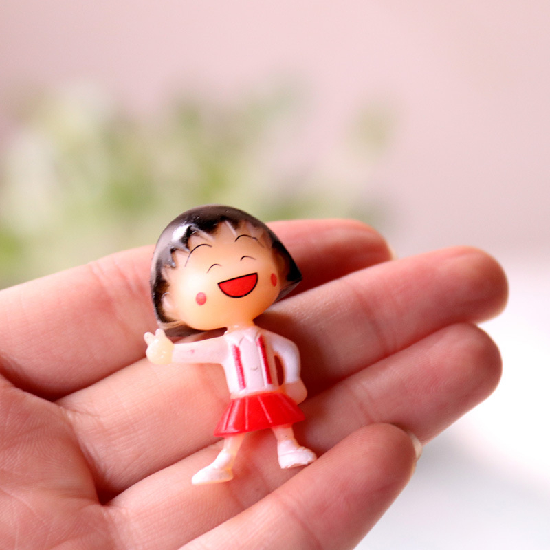 Set 6 Mô Hình Nhân Vật Phim Hoạt Hình Maruko 4.5cm Trang Trí Bánh Kem