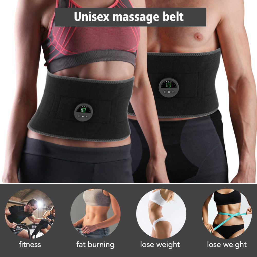 Đai massage xung điện EMS giảm mỡ bụng hỗ trợ tập gym, Máy mát xa bụng 6 chế độ 19 cấp độ ,Máy Tập Bụng EMS có sạc ,Đai Massage giảm mỡ bụng ,Máy mát Xa Đánh Tan Mỡ Bụng Ab Domial