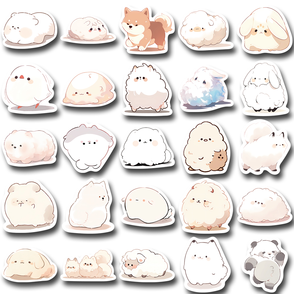 Bộ 100 Miếng Dán Chống Thấm Nước Họa Tiết Hoạt Hình Động Vật Tinh Tế Trang Trí Điện Thoại / Laptop / Máy Tính