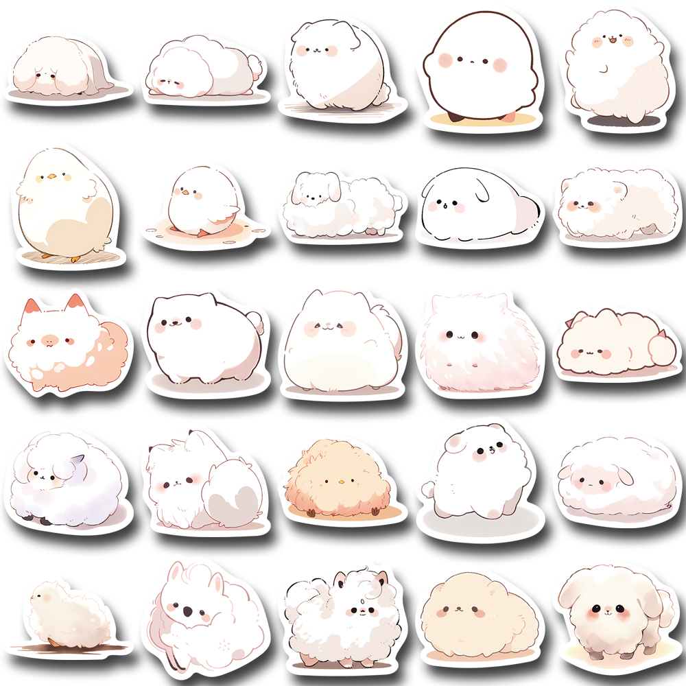 Bộ 100 Miếng Dán Chống Thấm Nước Họa Tiết Hoạt Hình Động Vật Tinh Tế Trang Trí Điện Thoại / Laptop / Máy Tính