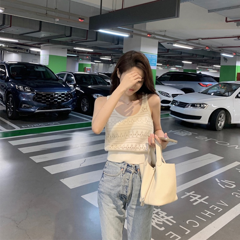 ZHELIHANGFEI Áo dệt kim mỏng dáng ngắn thời trang mùa hè dành cho nữ | BigBuy360 - bigbuy360.vn