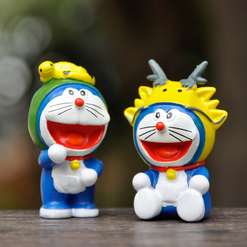 Set 12 Mô Hình Đồ Chơi Nhân Vật Hoạt Hình Doraemon 4-5cm 12 Biểu Tượng