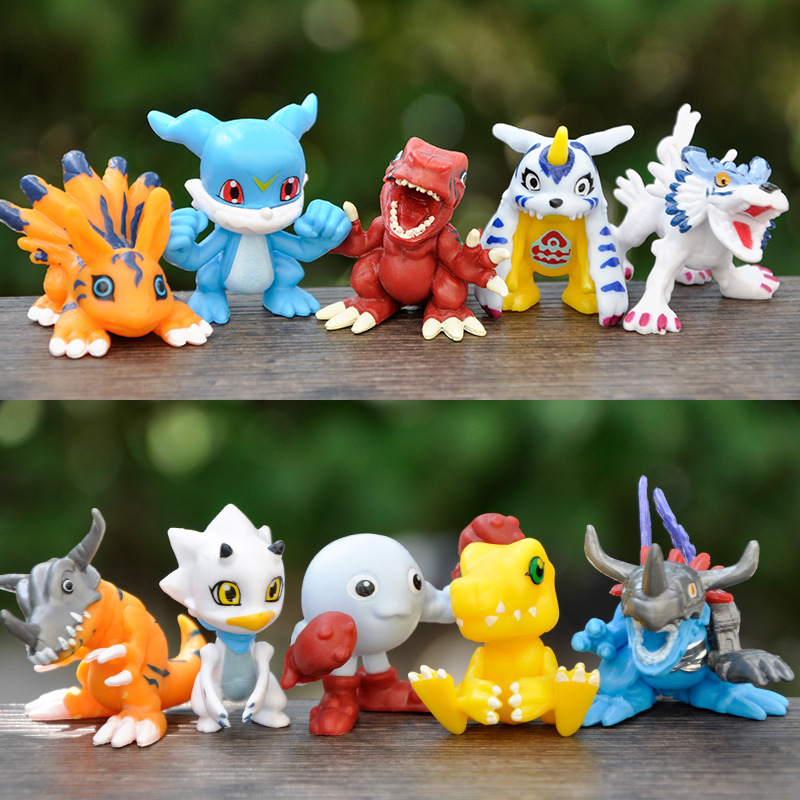 Set 10 Mô Hình Đồ Chơi Nhân Vật Hoạt Hình Digimon Adventure 3-4.5cm