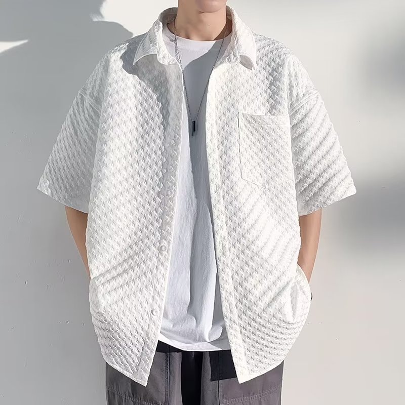 Áo Sơ Mi Nửa Tay Nam 3 Màu M-3XL Dạo Phố Phù Hợp Với Áo Sơ Mi Thường Ngày Mùa Hè Rời Nửa Tay Áo Sơ Mi