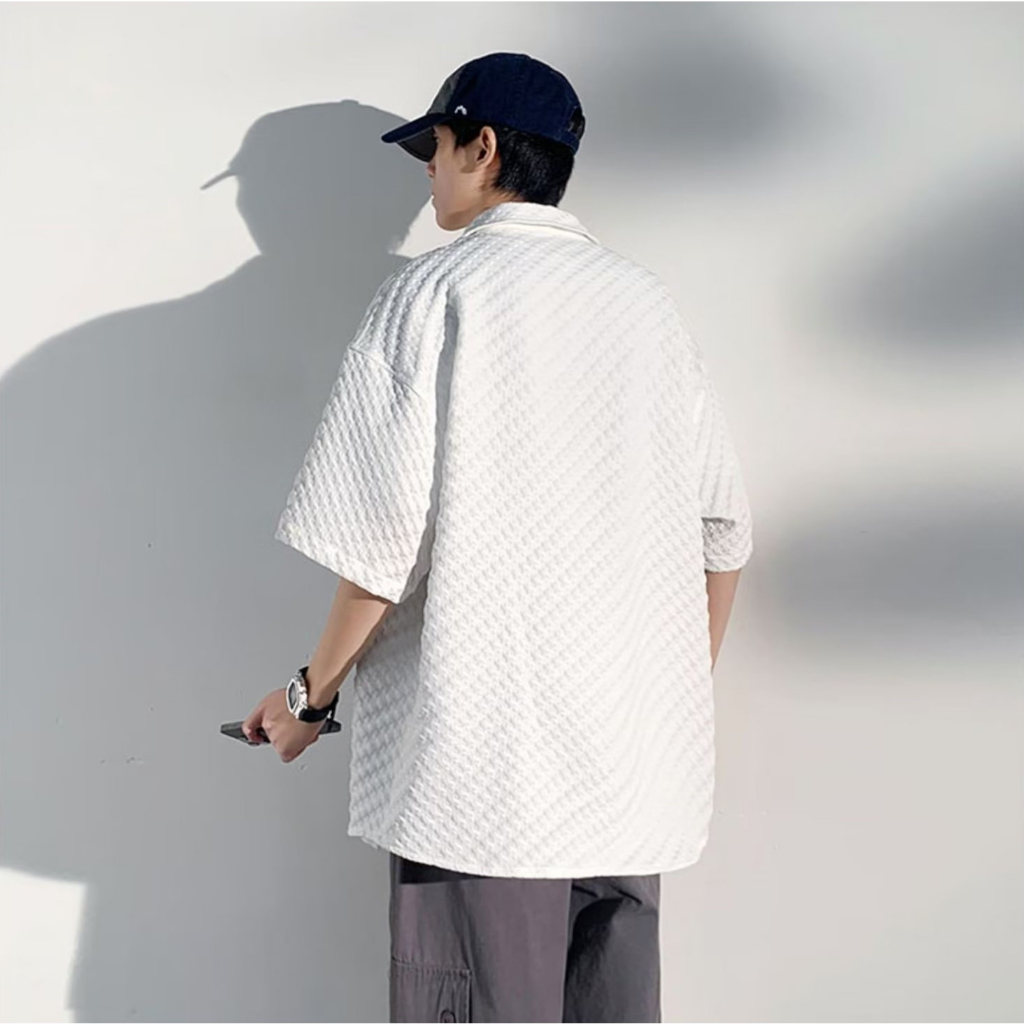 Áo Sơ Mi Nửa Tay Nam 3 Màu M-3XL Dạo Phố Phù Hợp Với Áo Sơ Mi Thường Ngày Mùa Hè Rời Nửa Tay Áo Sơ Mi
