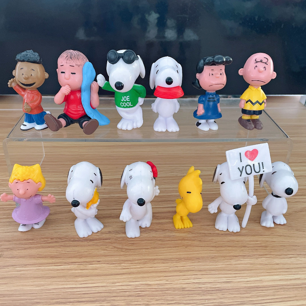 Set 12 Mô Hình Nhân Vật Hoạt Hình Snoopy 5cm Bằng Pvc Trang Trí Bàn Làm Việc