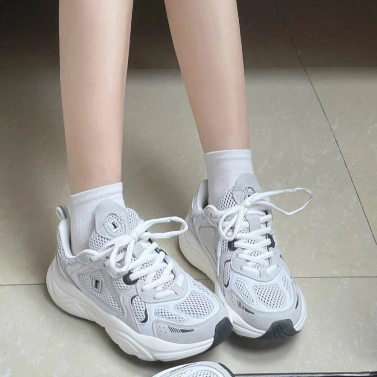 YAOLI  Giày Thể Thao Đế Dày Phối Lưới Thoáng Khí Thời Trang