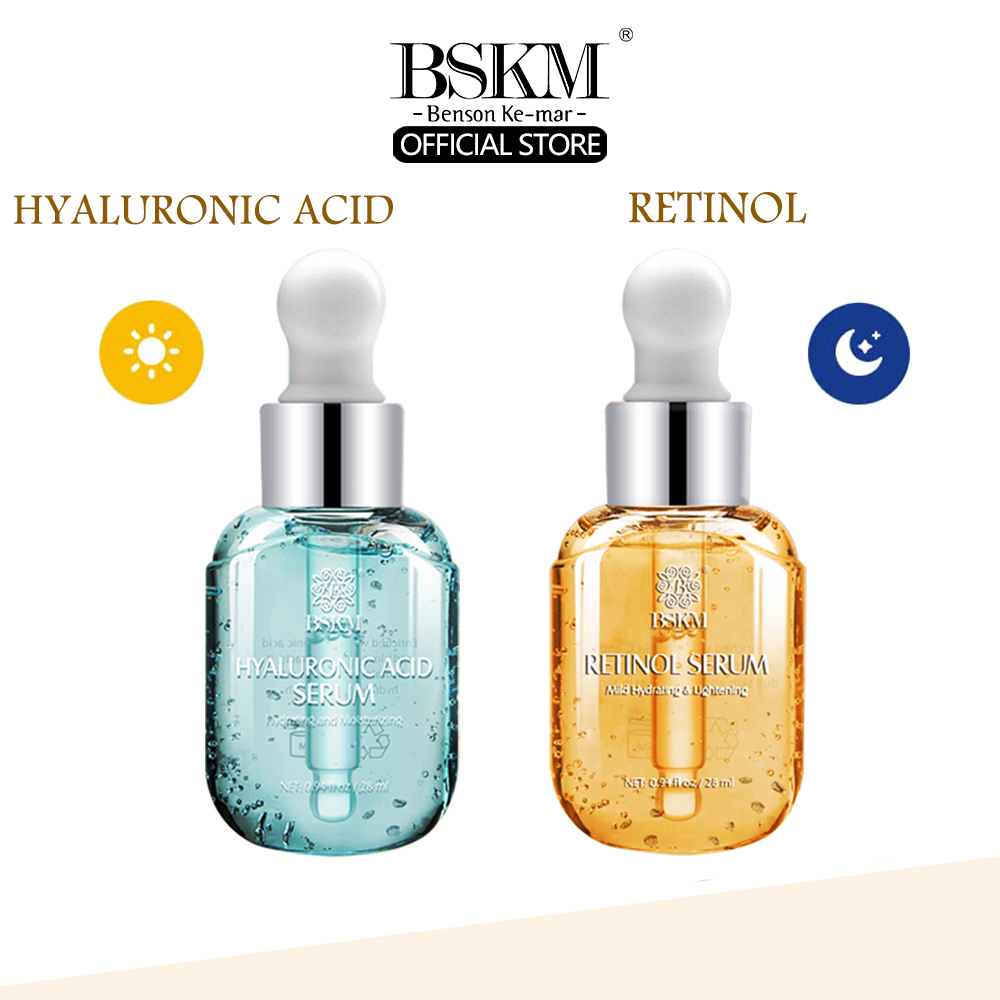 BSKM Serum Retinol + Serum Hyaluronic Acid Dưỡng Ẩm Làm Trắng Da Chống Nếp Nhăn Và Lão Hóa 28ml