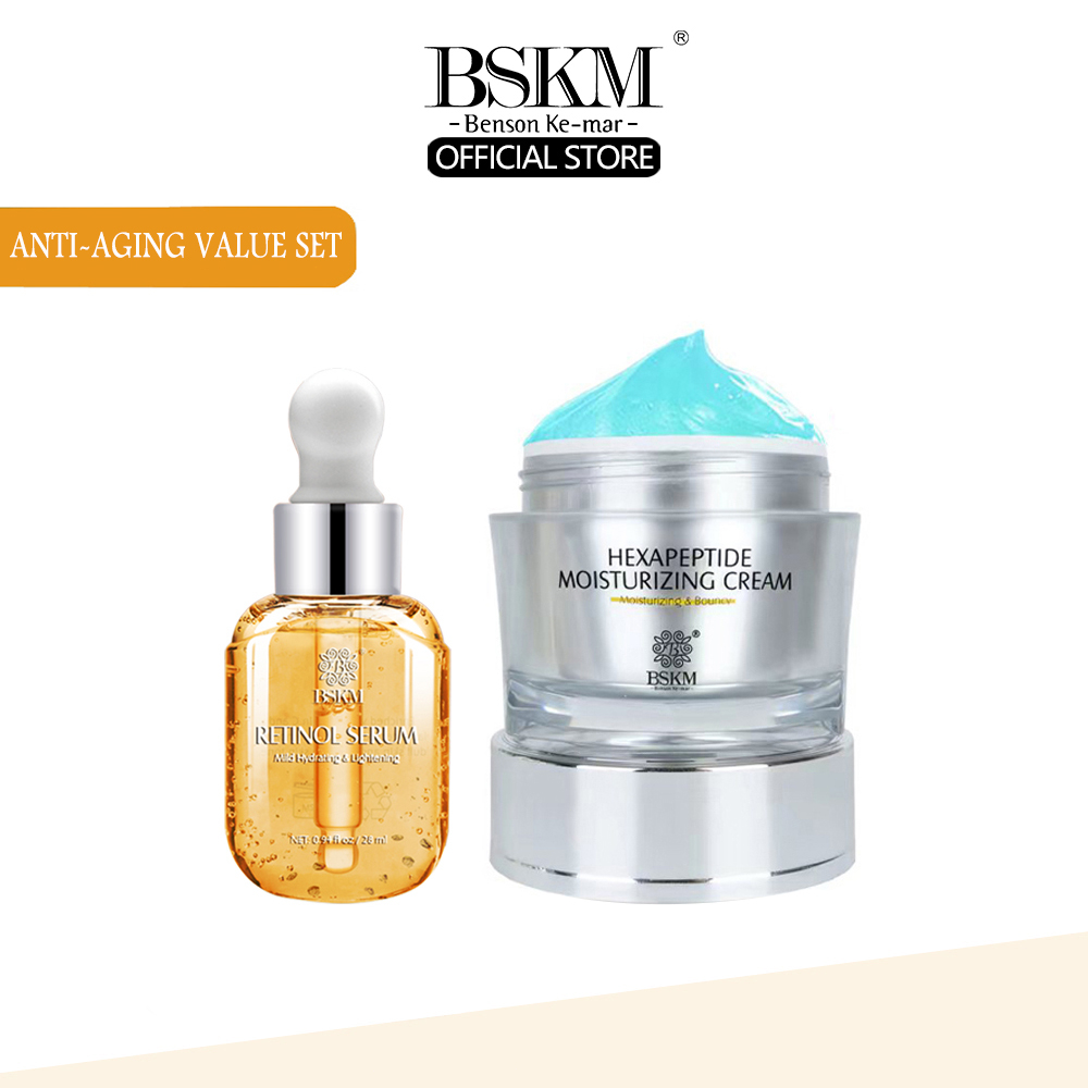 BSKM Serum Retinol + Kem Dưỡng Ẩm Hexapeptide Chống Lão Hóa Giảm Nếp Nhăn 28ml/35g