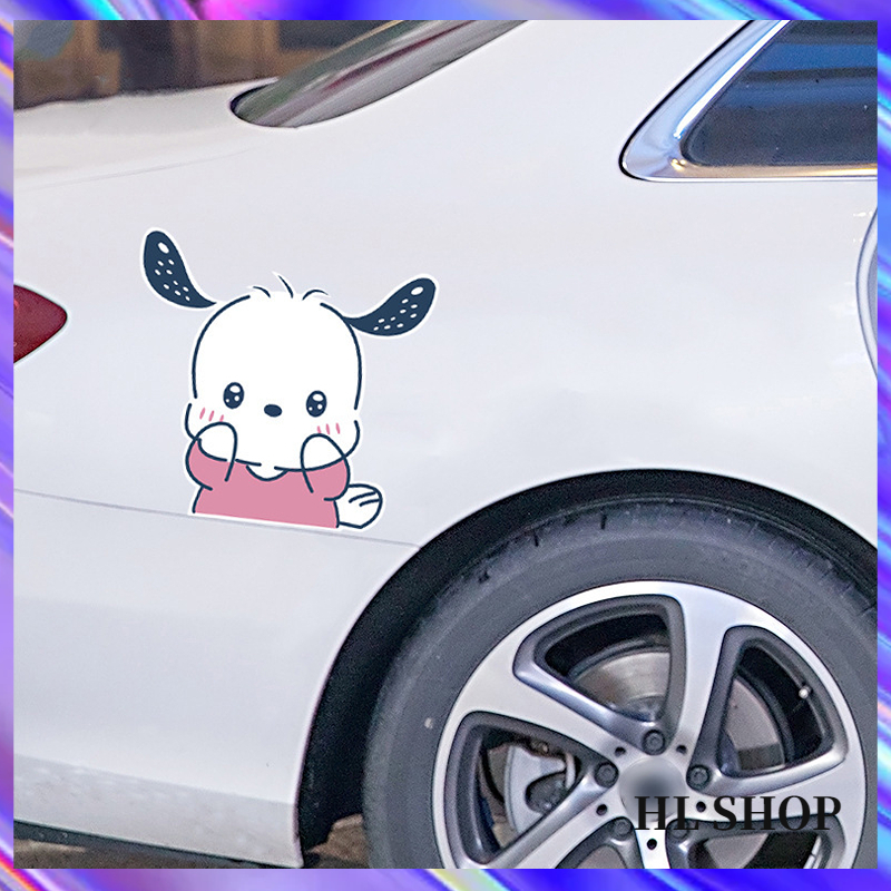 SANRIO Hl Miếng Dán Trang Trí Xe Hơi / laptop / Vali / Xe Máy Họa Tiết Hoạt Hình Chó pochacco Dễ Thương Chống Thấm Nước