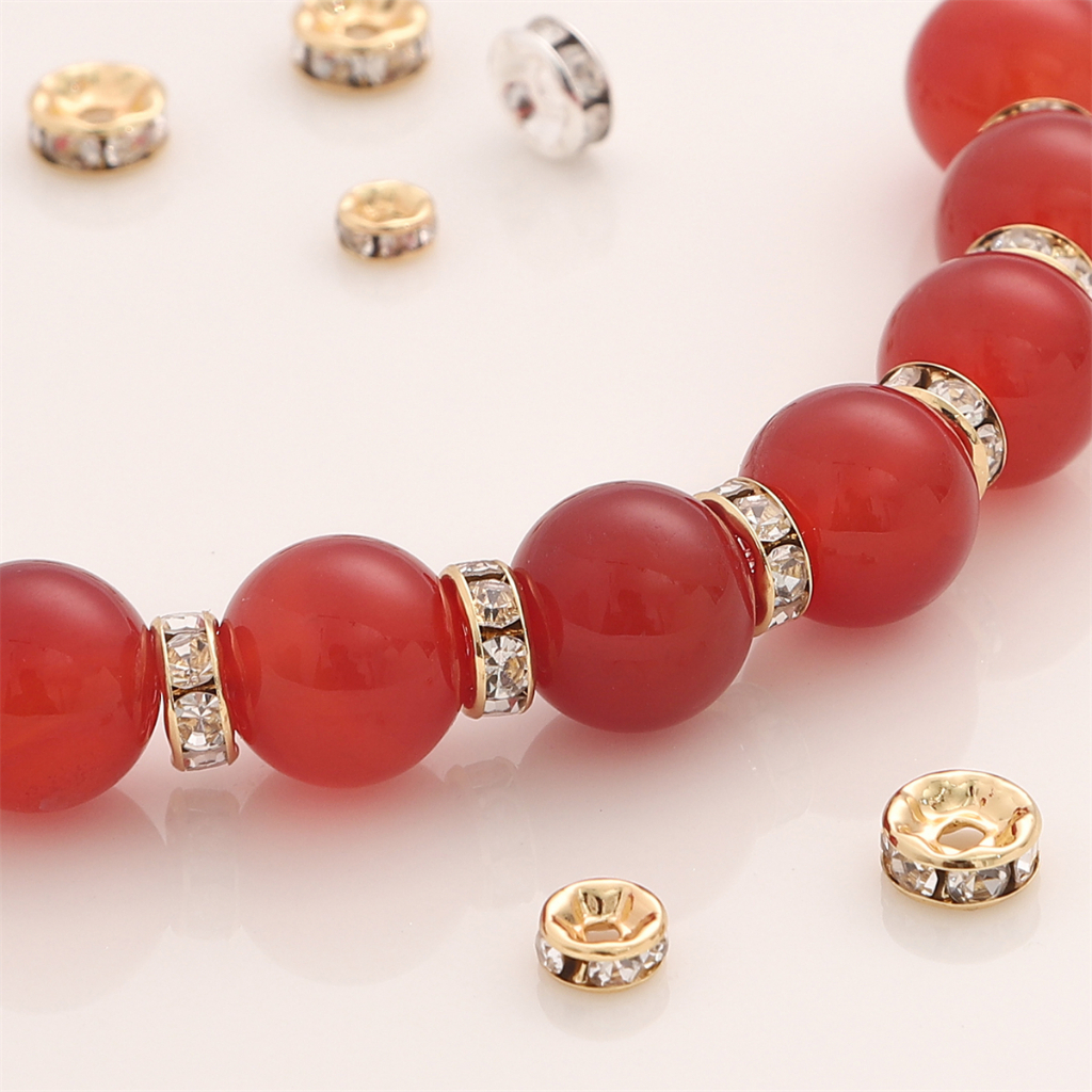 Hạt Cườm Mạ Vàng / Bạc 14k 4-8mm Dùng Làm Trang Sức Thủ Công