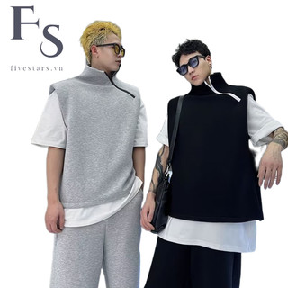 【M-3XL】Quần jean thời trang thẳng thùng lỏng phong cách vintage đường phố mỹ rắn màu người đàn ông ăn mặc thoải mái đôi màu áo tank top unisex bộ thể thao nam