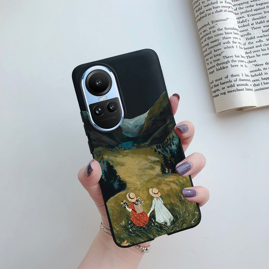 Ốp Điện Thoại Silicon Mềm Họa Tiết Sơn Vẽ Cho Oppo Reno 10 / Reno 10 Pro 5G Reno10 10Pro 2023