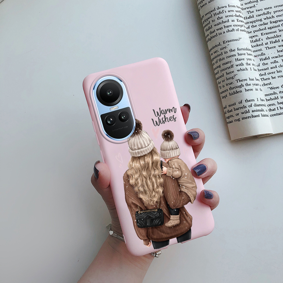 Ốp Điện Thoại Silicon Mềm Hình Mẹ Và Bé Cho OPPO Reno 10 CPH2531 / Reno10 Pro CPH2525 Reno 10Pro