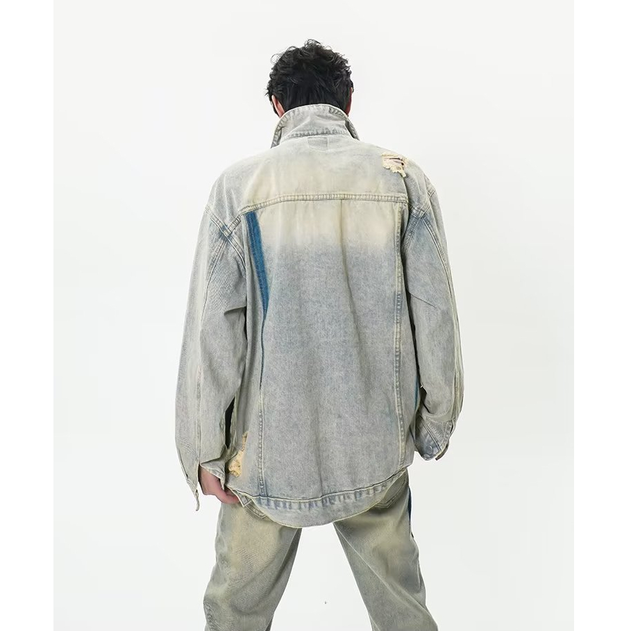 Áo Khoác Jean Form Rộng Kiểu Dáng Đơn Giản Theo Phong Cách retro Hợp Thời Trang fashion unisex áo khoác jean nam