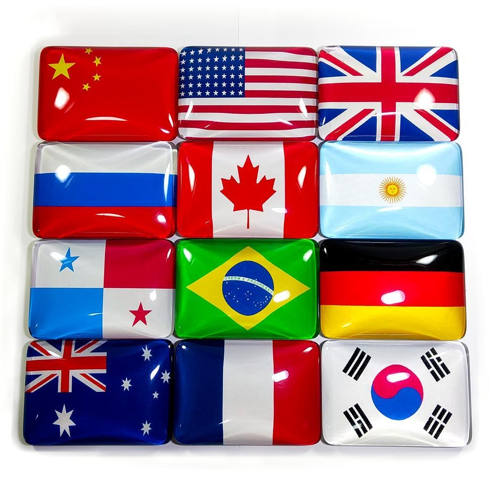 Miếng Dán Tủ Lạnh Hình Lá Cờ Bằng Kính Pha Lê