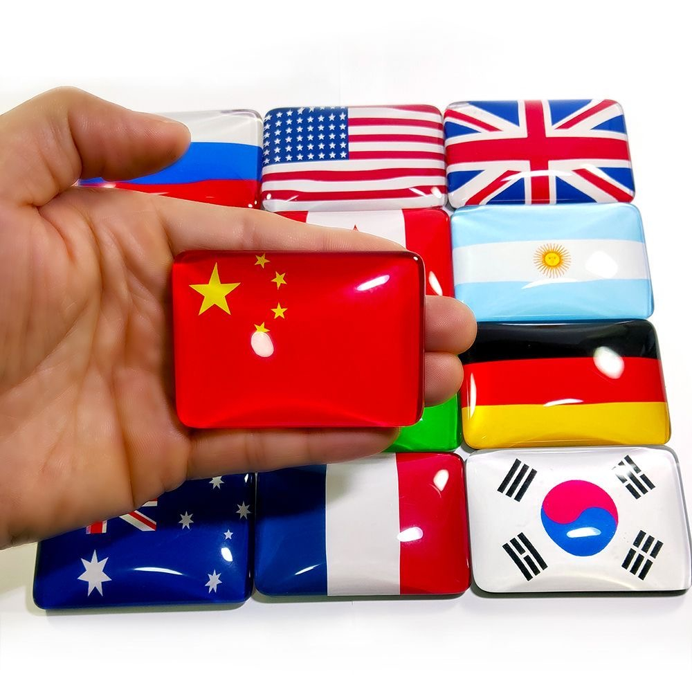 Miếng Dán Tủ Lạnh Hình Lá Cờ Bằng Kính Pha Lê