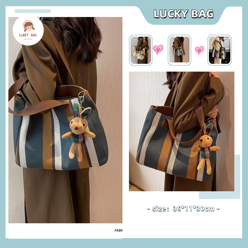 💗Hàng sẵn sàng 100%💗Túi Xách canvas Cỡ Lớn Thời Trang 2023 Cho Nữ Yên xe túi nữ Thời Trang túi đeo chéo