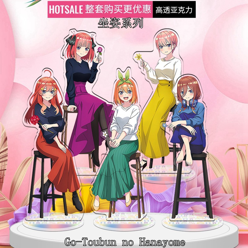 Quintuplets III Anime Acrylic Đứng Nakano Ichika Nino Miku Yotsuba Itsuki Cosplay Nhân Vật Hành Động