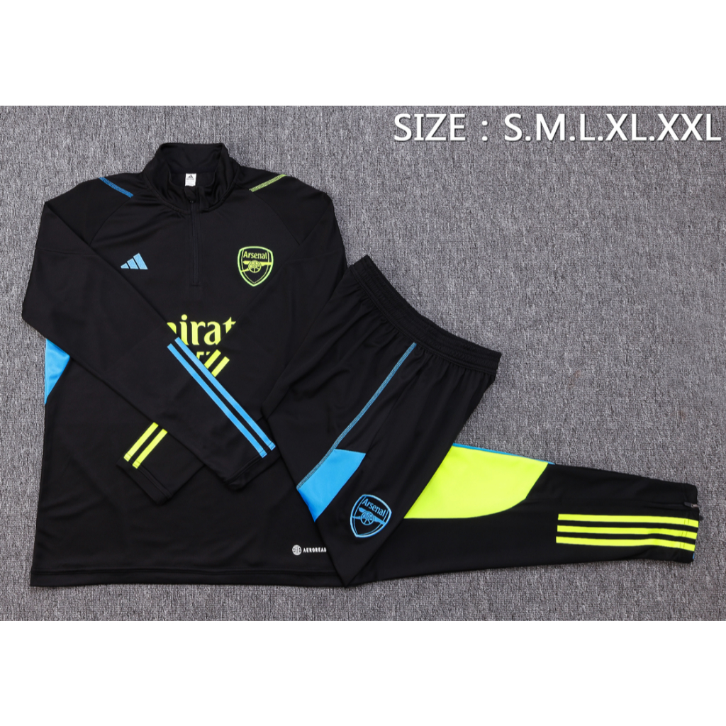 Áo Thun Bóng Đá Tay Dài Màu Đen Phong Cách Arsenal 2023-24 Mùa Thu / Đông Chất Lượng Cao Tỉ Lệ 1: 1