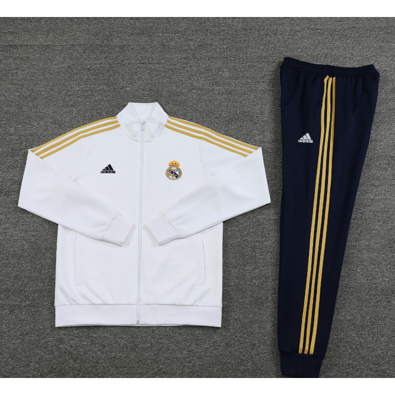 Bộ Quần Áo Thể Thao Real Madrid Tay Dài Có Khóa Kéo Size S-XXL 23-24