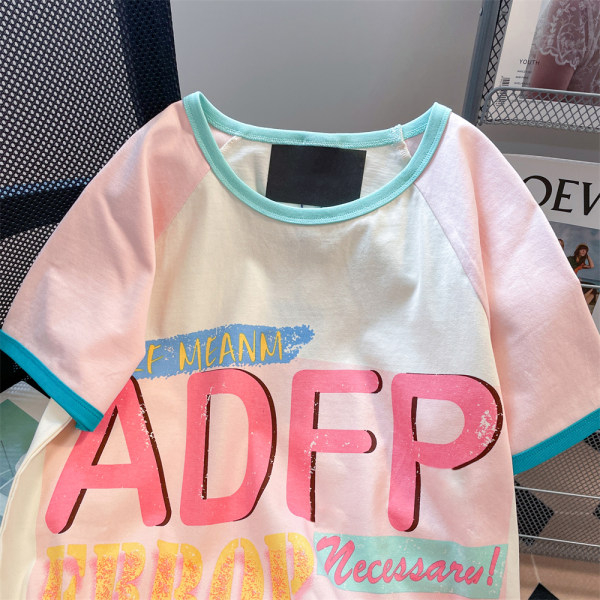 Áo Thun cotton Ngắn Tay In Họa Tiết graffiti Phong Cách Nhật Bản Dành Cho Nam Nữ