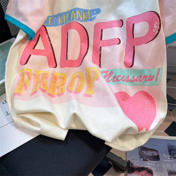 Áo Thun cotton Ngắn Tay In Họa Tiết graffiti Phong Cách Nhật Bản Dành Cho Nam Nữ