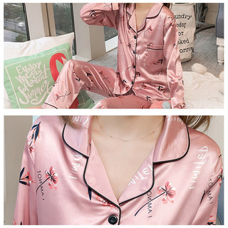 Set đồ ngủ lụa in hoa lily thời trang