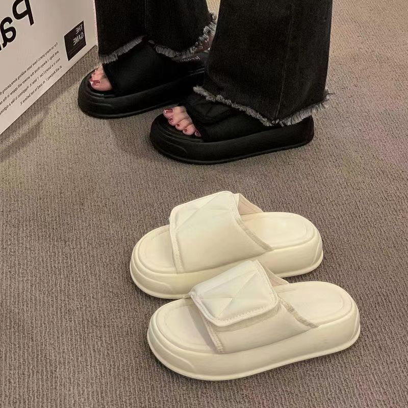 Dép sandal nữ đế cao dép nữ Velcro đế dày thời trang