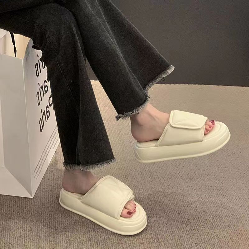 Dép sandal nữ đế cao dép nữ Velcro đế dày thời trang