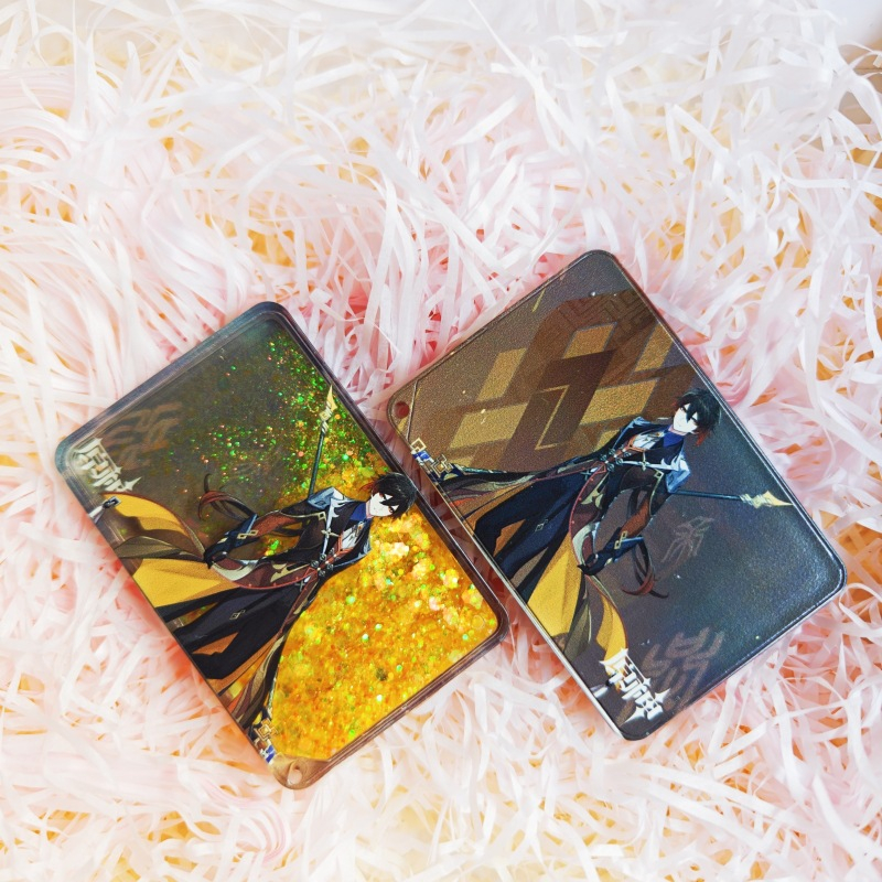 Genshin impact Bão Cát Bộ 9*6Cm Scaramouche Nahida Zhongli Để Bàn Treo Trang Trí Anime Ngoại Vi Tặng ETP1