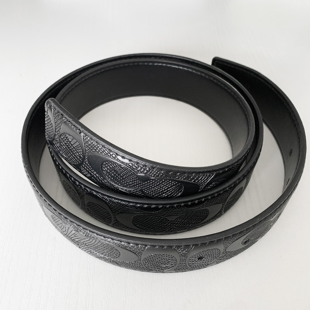 COACH Dây Nịt Da Bò Phối Hai Nút 120Cm Thời Trang Dành Cho Nam