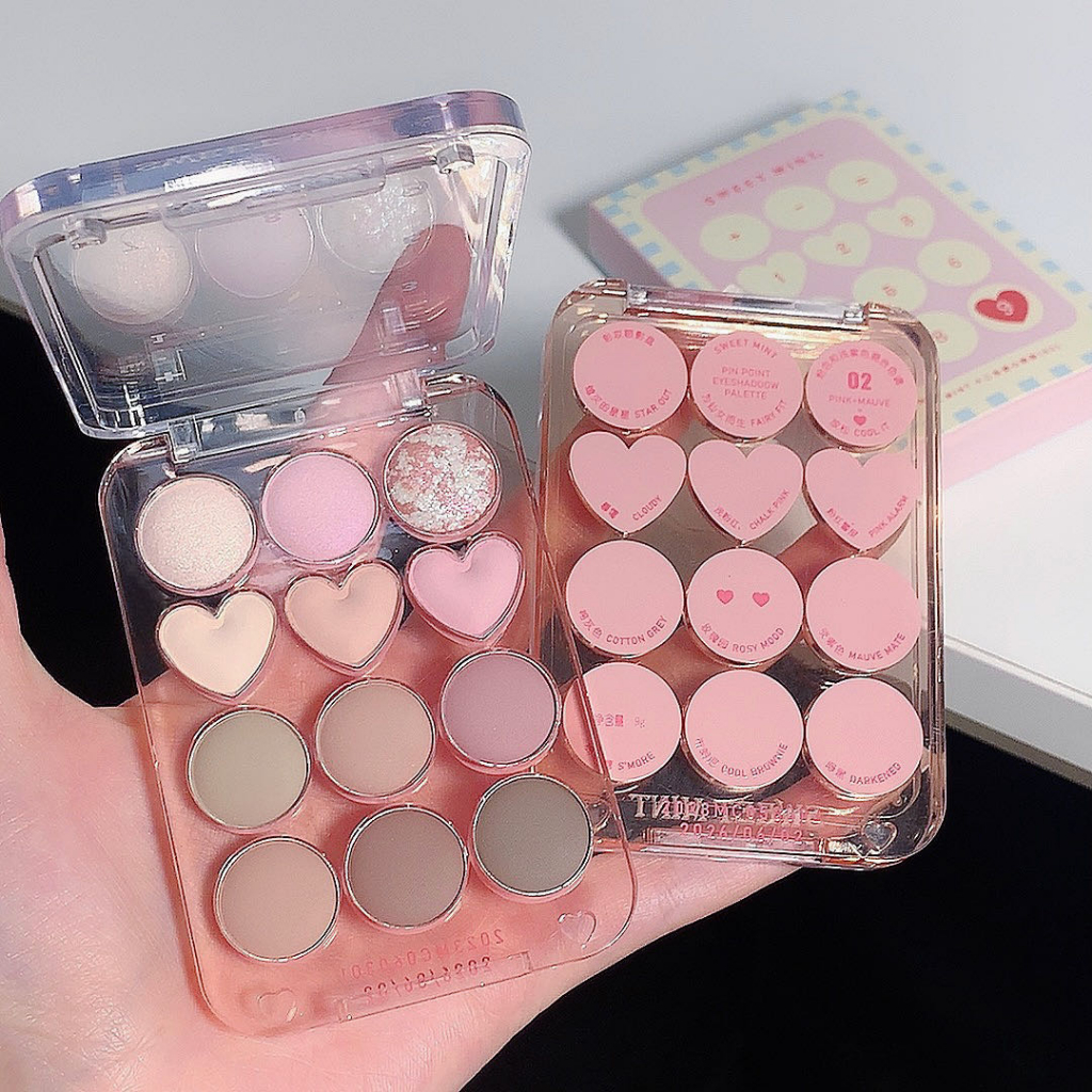 Bảng Phấn Mắt 12 Màu Ánh Ngọc Trai Tông Nude Hàn Quốc Lâu Trôi