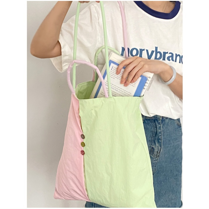 Túi Đeo Vai Dopamine Chính Hãng Màu Tương Phản Tương Phản Cỡ Lớn Đa Năng Cho Nữ
