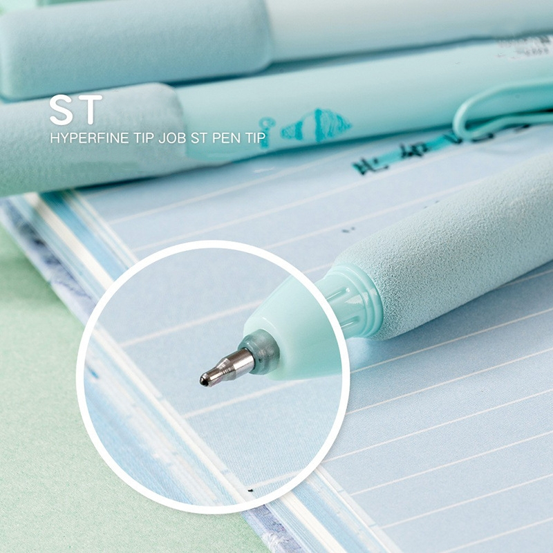 Set 4 Bút Bi Mực Đen / Bạc Hà 0.5mm Cho Bút Bi C7456