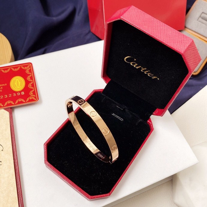 Cartie & spot Vòng Tay Cặp Đôi Màu Vàng Hồng 18k Đính Đá Thời Trang Cao Cấp