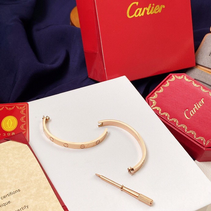 Cartie & spot Vòng Tay Cặp Đôi Màu Vàng Hồng 18k Đính Đá Thời Trang Cao Cấp