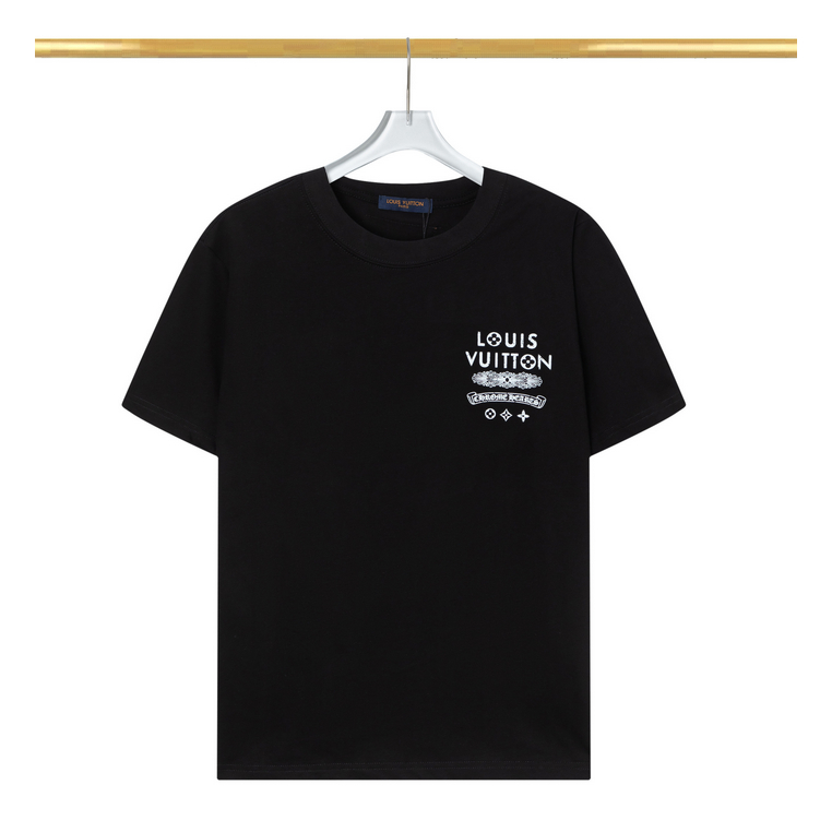 Áo Thun Louis-v Chrome Hearts Tay Ngắn Cổ Tròn Vải cotton 230 Gram In Họa Tiết Thời Trang Cho Nam Và Nữ