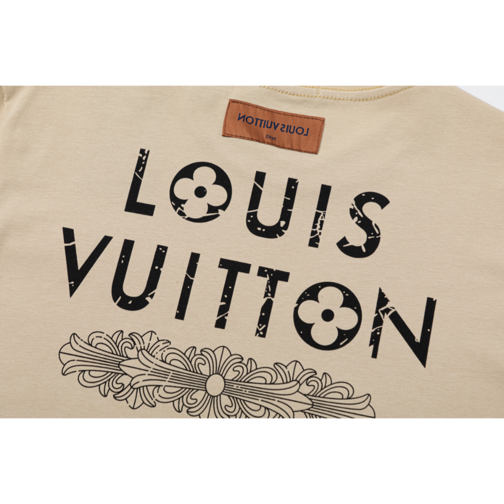 Áo Thun Louis-v Chrome Hearts Tay Ngắn Cổ Tròn Vải cotton 230 Gram In Họa Tiết Thời Trang Cho Nam Và Nữ