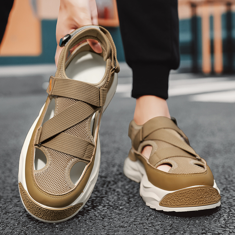 Giày Sandal Đi Biển Thoáng Khí Thời Trang Hàn Quốc Cho Nam
