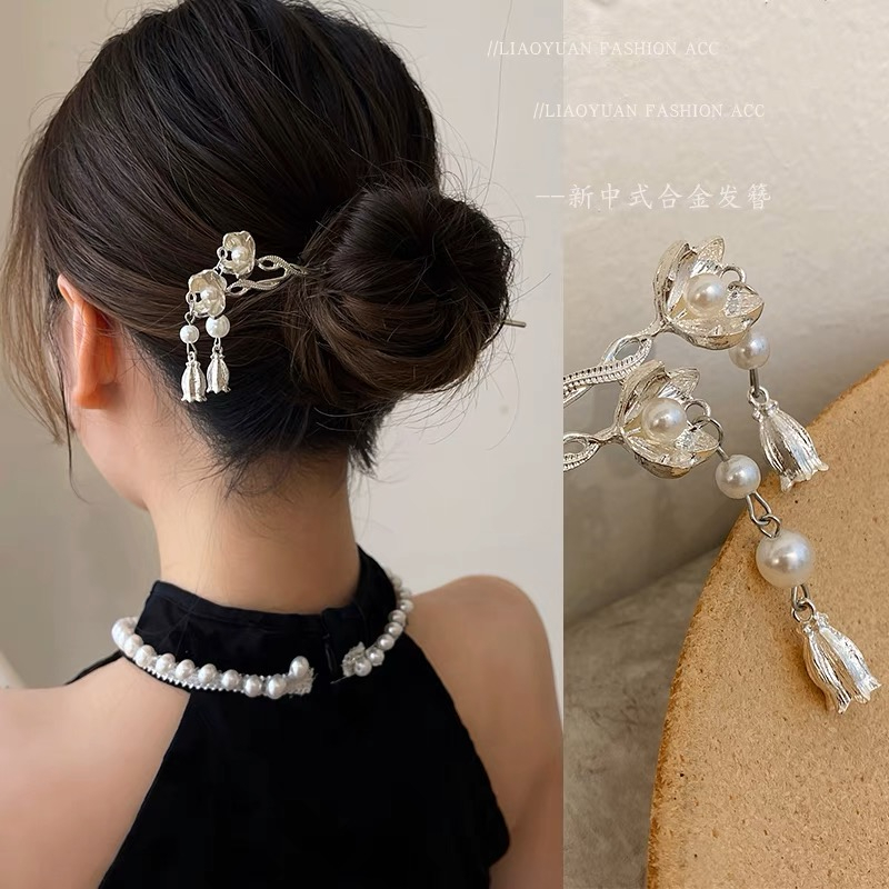 Trâm Cài Tóc Đính Ngọc Trai Nhân Tạo Thời Trang