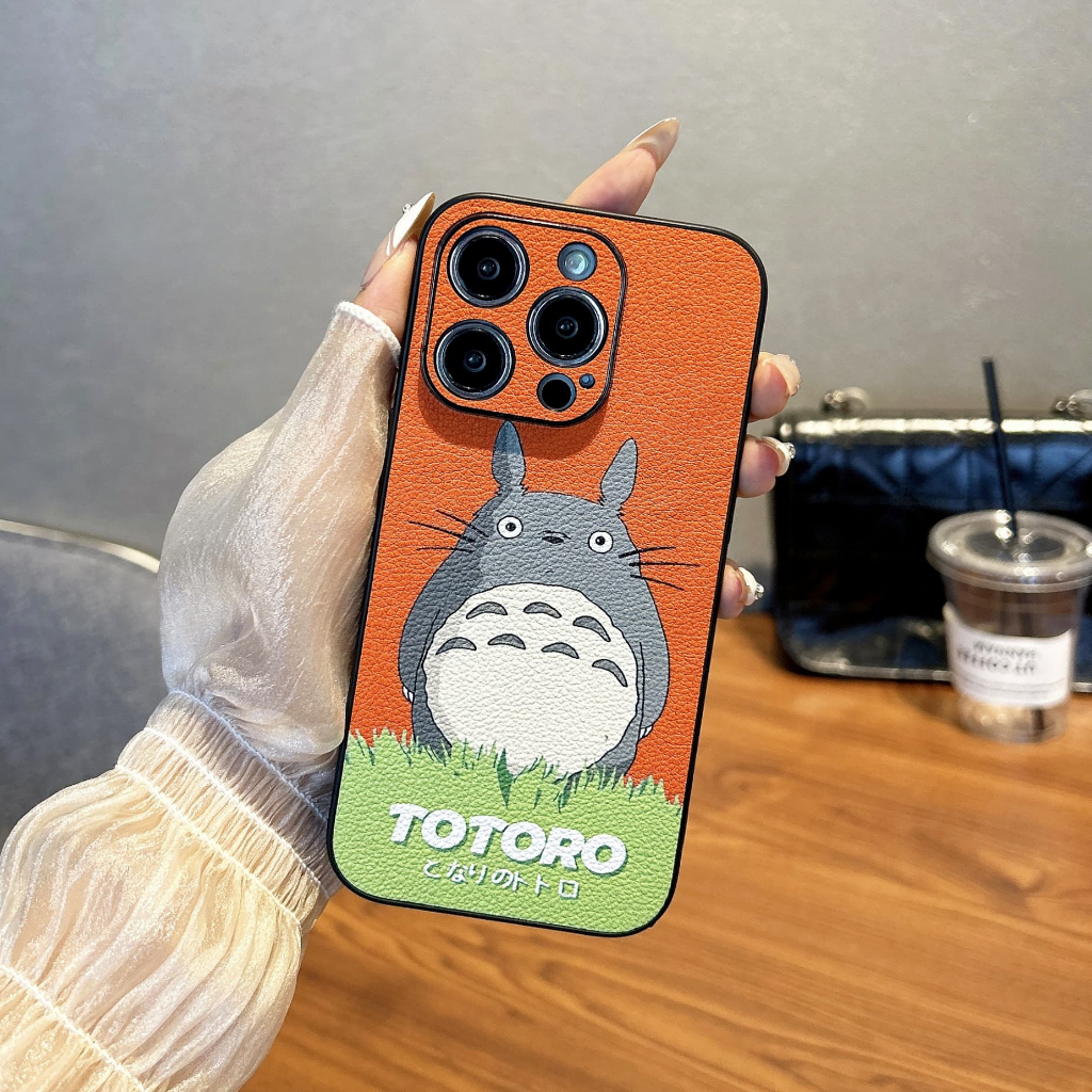 Ốp điện thoại da Totoro thích hợp cho iphone 14ProMax 14 13ProMax 13 13pro 11ProMax 11 X XR Xs Max 7+ 8+ 12Pro 12ProMax