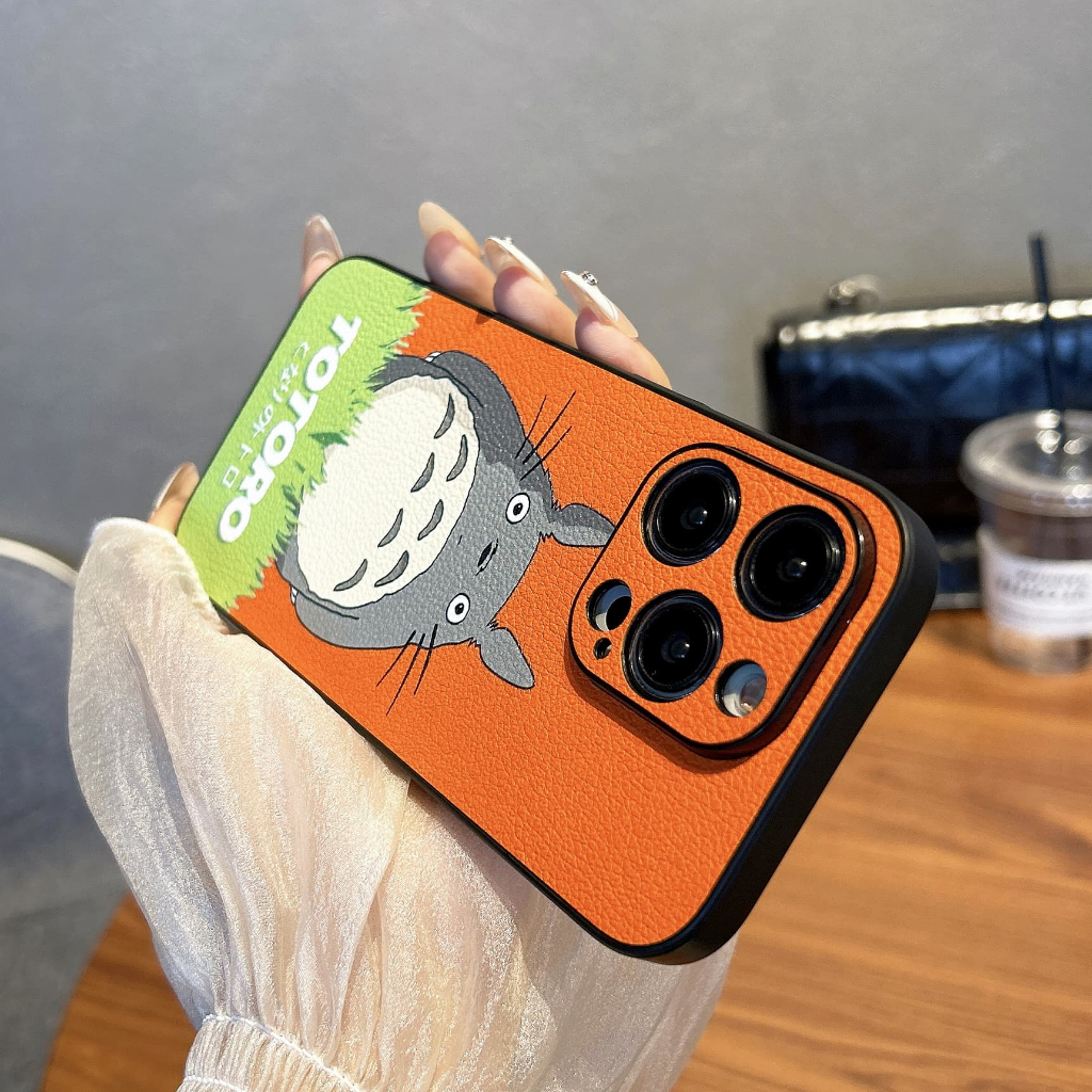Ốp điện thoại da Totoro thích hợp cho iphone 14ProMax 14 13ProMax 13 13pro 11ProMax 11 X XR Xs Max 7+ 8+ 12Pro 12ProMax