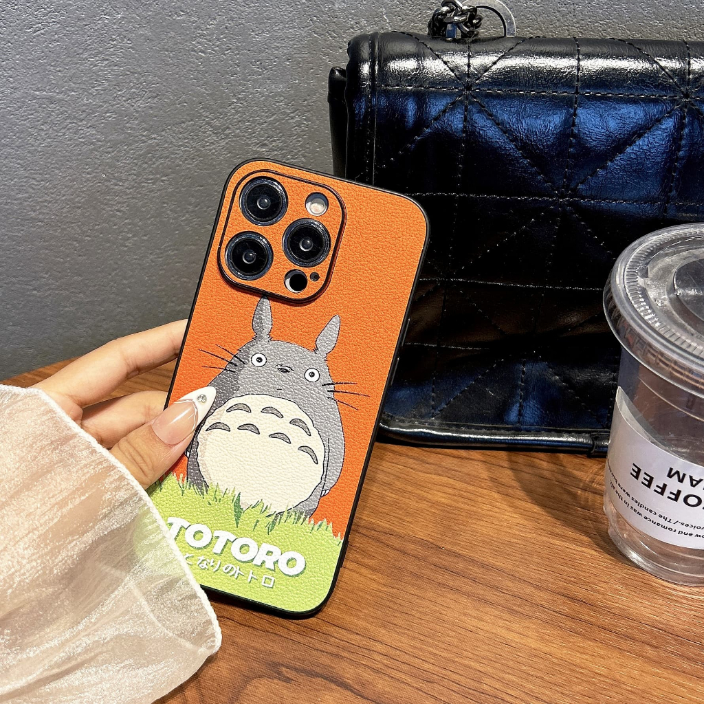 Ốp điện thoại da Totoro thích hợp cho iphone 14ProMax 14 13ProMax 13 13pro 11ProMax 11 X XR Xs Max 7+ 8+ 12Pro 12ProMax