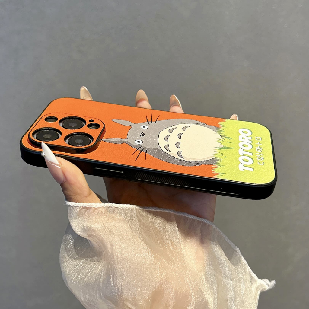 Ốp điện thoại da Totoro thích hợp cho iphone 14ProMax 14 13ProMax 13 13pro 11ProMax 11 X XR Xs Max 7+ 8+ 12Pro 12ProMax