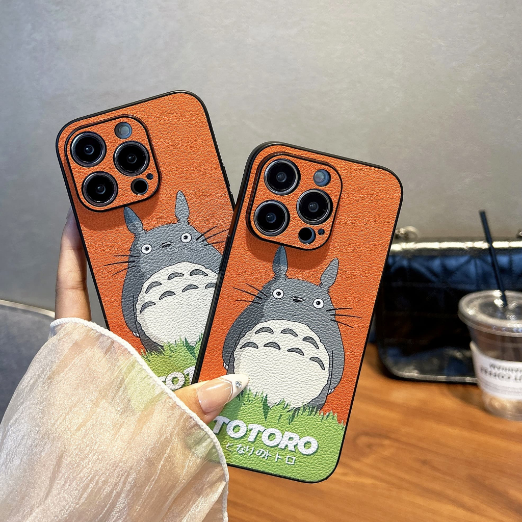 Ốp điện thoại da Totoro thích hợp cho iphone 14ProMax 14 13ProMax 13 13pro 11ProMax 11 X XR Xs Max 7+ 8+ 12Pro 12ProMax