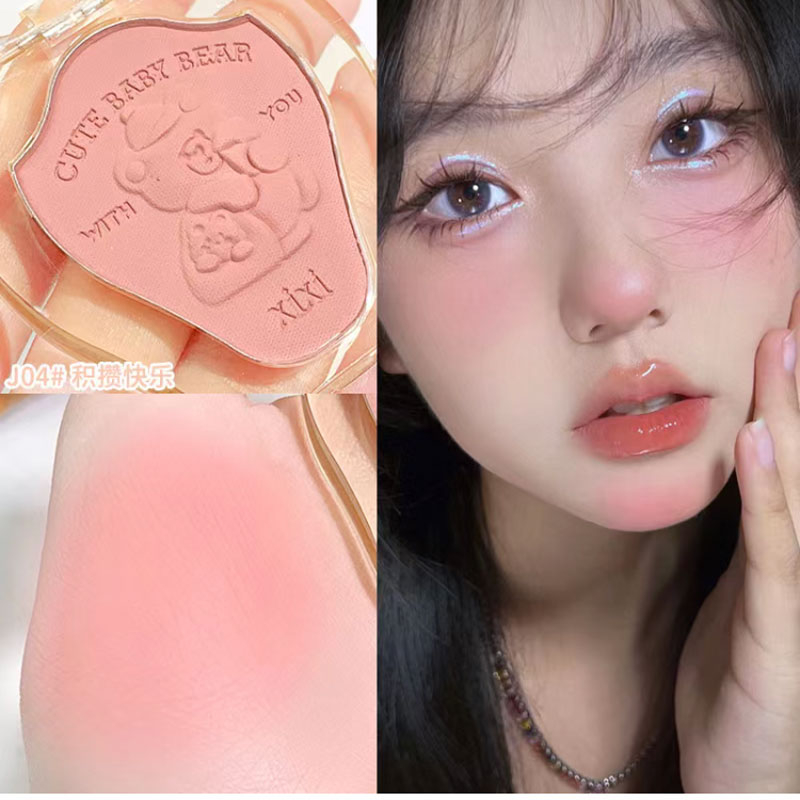 Phấn Má Hồng Xixi Màu Xanh Dương Bắt Sáng Tạo Khối Trang Điểm Tông Nude