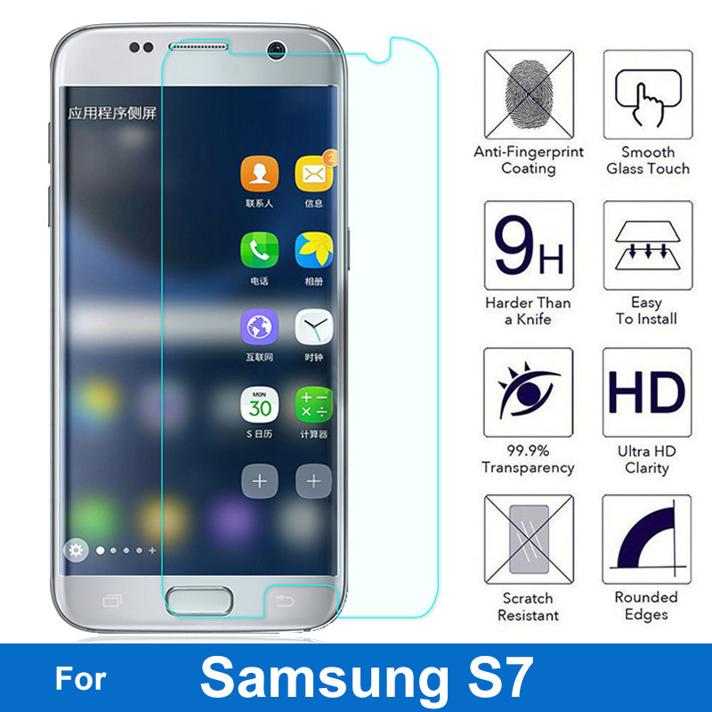 Set 2 Kính Cường Lực Toàn Màn Hình 9H S4 S3 Cho Samsung Galaxy S7 S6 S5
