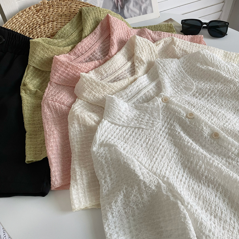 Áo Sơ Mi Nữ Ngắn Tay Dáng Rộng Phong Cách Hàn Quốc Baju Baju Wanita Lengan Panjang