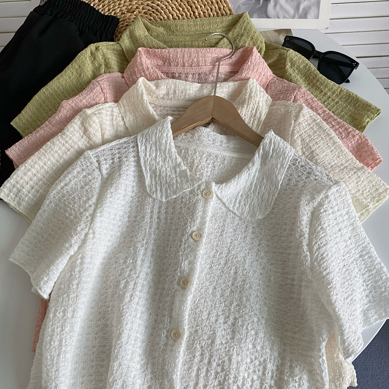 Áo Sơ Mi Nữ Ngắn Tay Dáng Rộng Phong Cách Hàn Quốc Baju Baju Wanita Lengan Panjang